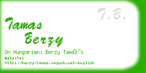 tamas berzy business card